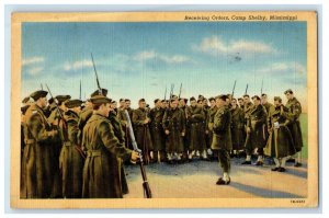 Receiving Orders Camp Shelby Mississippi MS, Soldiers Posted Vintage Postcard 