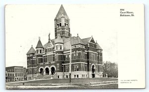 ROBINSON, IL Illinois ~  1914 ~ Crawford County COURT HOUSE Photoette Postcard