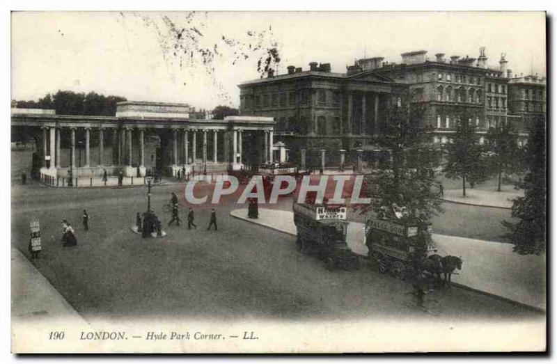 Postcard Old London Hyde Park Corner