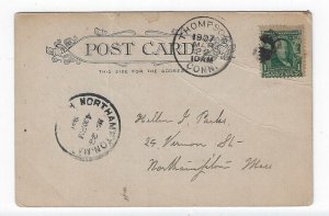 Woonsocket, Rhode Island,  Vintage Postcard View of Central Police Station, 1907 