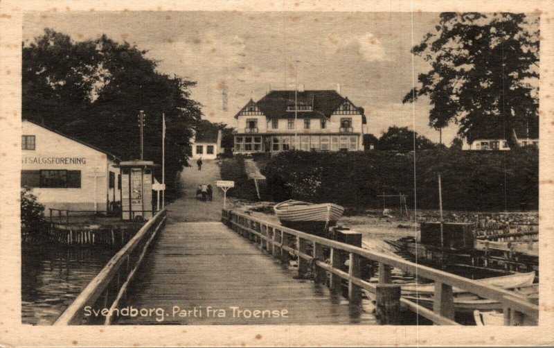 Denmark Svendborg Parti Fra Troense Tåsinge Vintage Postcard 08.72