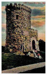 Postcard TOWER SCENE Worcester Massachusetts MA AS9110