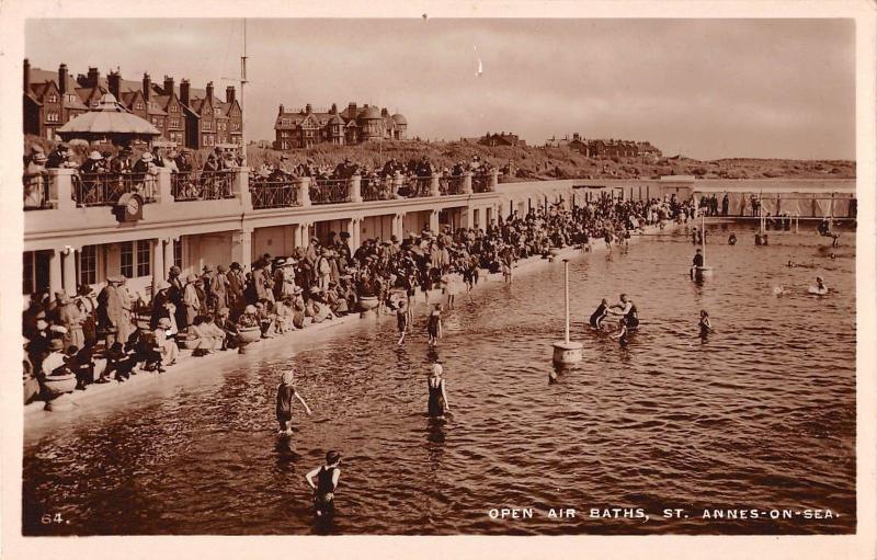 BR78969 open air baths st annes on sea real photo    uk