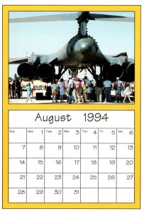 Calendar Card August 1994 Airplanes AirShow '94 B-1B Bomber
