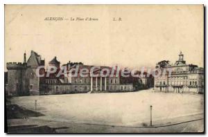 Old Postcard Alencon Place d'Armes