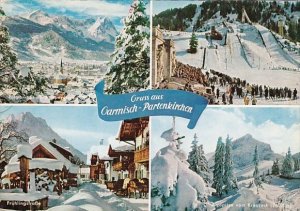 Germany Gruss Aus Garmisch-Partenkirchen Multi View With Ski Jump