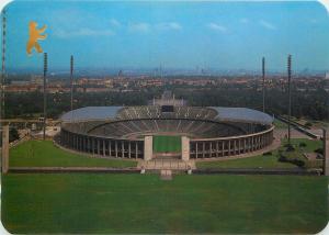 Football Olympic stadium with swimming stadium Berlin Germany