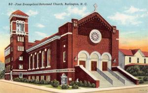 Burlington North Carolina Evangelical Reformed Church Antique Postcard K69570