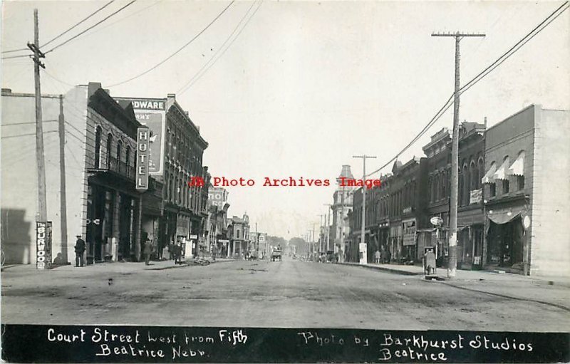 NE Beatrice Nebraska RPPC Court Street West From 5th