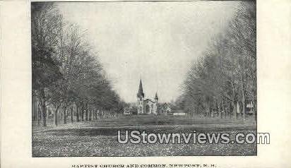 Baptist Church & Common - Newport, New Hampshire NH  