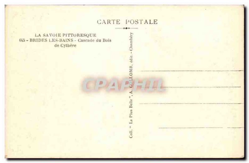 Brides les Bains - Wood Waterfall Cythera - Old Postcard