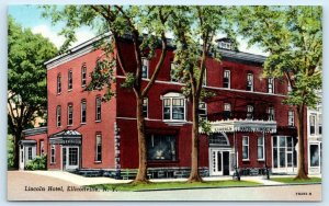 ELLICOTTVILLE, New York NY ~ Roadside LINCOLN HOTEL Cattaraugus County Postcard
