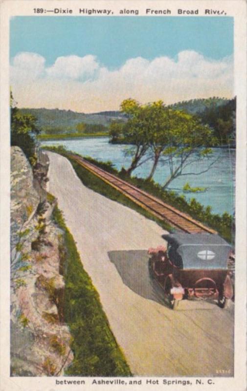 North Carolina Dixie Highway Along French Broad River Between Asheville and H...