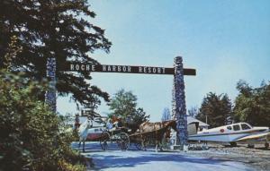 Roche Harbor Boatel & Resort WA Washington Airplanes c1963 Vintage Postcard D17