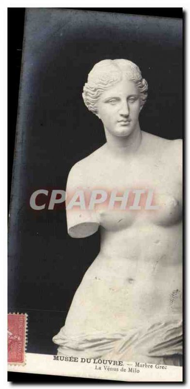 Old Postcard Louvre Museum The Greek marble Venus de Milo