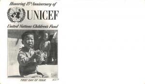 UNICEF Children's Fund Memorial First Day Issue Chinese Child Postcard J65991