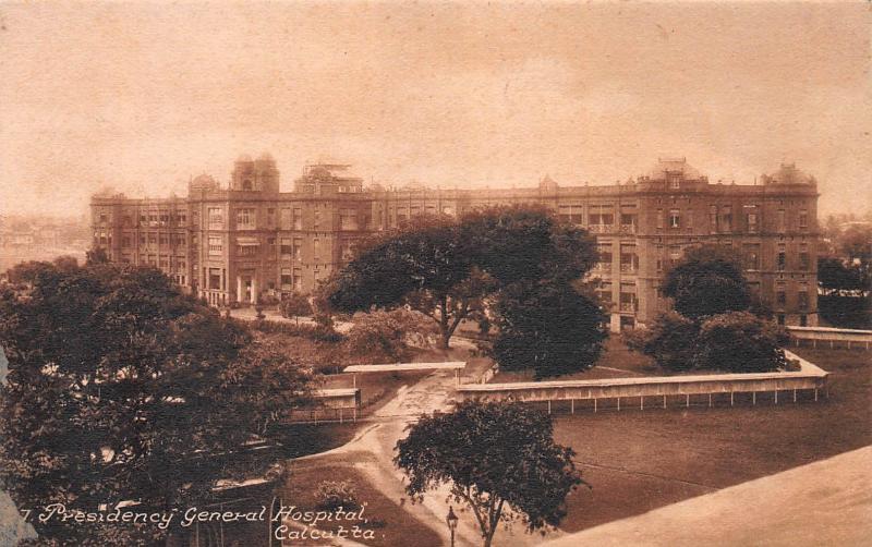 Presidency General Hospital, Calcutta, India, Early Postcard, Used