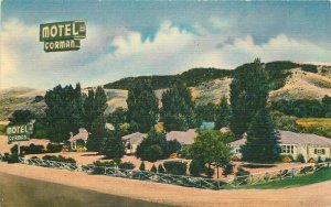 California Gorman Cafe & Motel 1940s Postcard roadside Colorpicture 20-5840