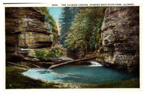 Postcard WATER SCENE Starved Rock Illinois IL AU9525