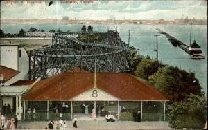 TORONTO ONTARIO Hanlands Point ROLLER COASTER c1910 Postcard