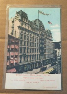 1906 USED .01  POSTCARD - BROADWAY CENTRAL HOTEL, BROADWAY & 3RD ST, N.Y., N.Y.