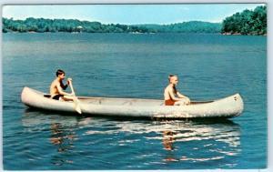 ACWORTH, Georgia  GA   Atlanta Boys' Clubs  CAMP KIWANIS  Canoe  Postcard