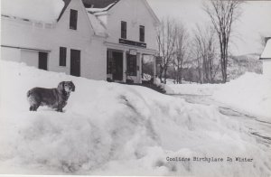 Vermont Plymouth Coolidge Birthplace In Winter Real Photo