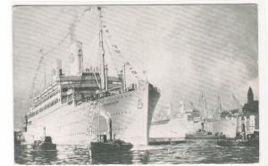 Steamer MS Gripsholm Tugs Ocean Liner Ship Swedish American Line #2 postcard