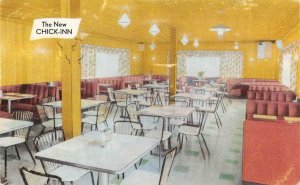 CHICK-INN Aurora, Illinois Fried Chicken Roadside Diner 1958 Vintage Postcard