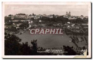 Old Postcard Langres taking panoramic view Brevoines