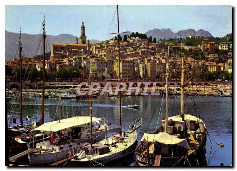 Modern Postcard The wonderful sites of the French Riviera Menton Alpes Mariti...