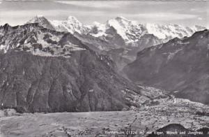 Switzerland Bern Harderkulm mit Eiger Moench und Jungfrau 1952 Photo