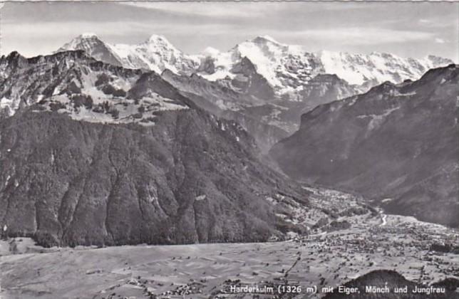 Switzerland Bern Harderkulm mit Eiger Moench und Jungfrau 1952 Photo