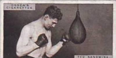 Ogdens Vintage Cigarette Card Pugilists In Action 1928 No 37 Ted Sandwina