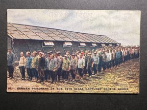 Mint France Postcard Germany Prisoners of War Captured Somme 1916