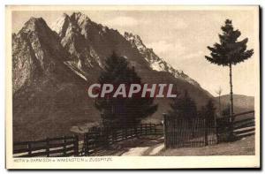 Old Postcard Motiv B Garmisch M Waxwnstein U Zugespitze