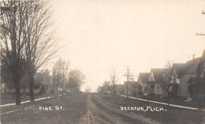 J37/ Decatur Michigan RPPC Postcard c1910 Pine Street Homes Residence 281