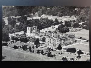 Derbyshire CHATSWORTH HOUSE Aerial View - Old RP Postcard by English Life