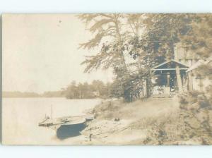 Old rppc BUILDING SCENE Architecture Postcard AB1042