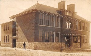 Clayton New Mexico Public School Real Photo Vintage Postcard AA74570