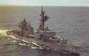 USS Southerland DD-743 Destroyer US Navy Ships postcard