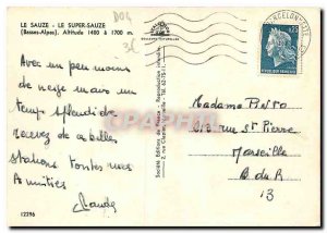 Postcard Modern Le Sauze Super Sauze Lower Alps