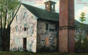 Pawtucket RI-Rhode Island, Old Butterfly Factory, Lincoln, Vintage Postcard