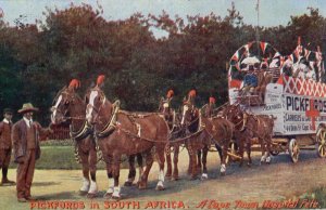 Cape Town Hospital Fete Pickfords Removals South Africa Advertising Old Postcard