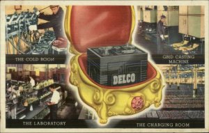 Delco Battery Automotive Car etc Vintage Advertising Postcard