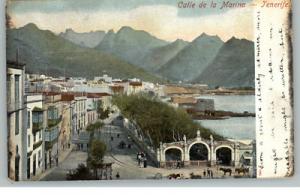 TENERIFE SPAIN Calle de la Marina c1910 Postcard