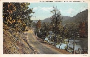 Lincoln Highway and Juniata River Everett, Pennsylvania USA