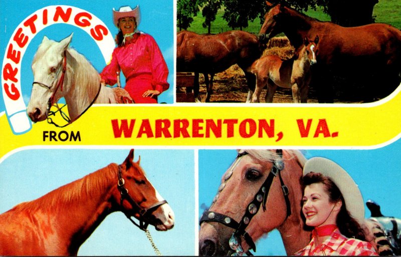 Virginia Greetings From Warrenton With Horses