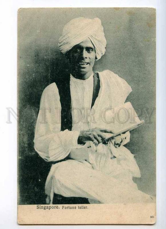 247258 SINGAPORE Fortune teller native man Vintage postcard