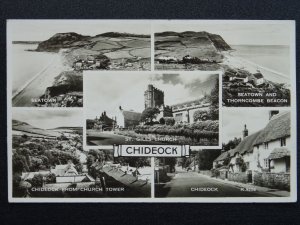 Dorset (1) CHIDEOCK 5 Image Multiview c1930s RP Postcard by Valentine